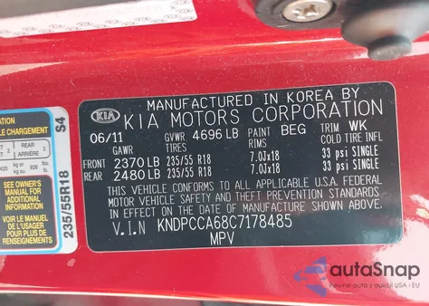 2012 Kia Sportage Sx from USA, damaged, VIN KNDPCCA68C7178485